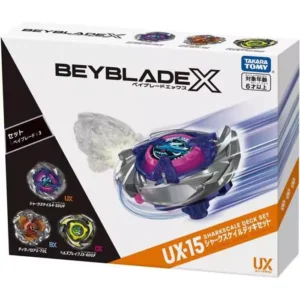 Takara Tomy 爆旋陀螺 Beyblade X UX-15 三陀螺套裝 (Shark Scale 4-50Uf, Tprannno Roar 1-70L, 煉獄勇者 3-60GF)